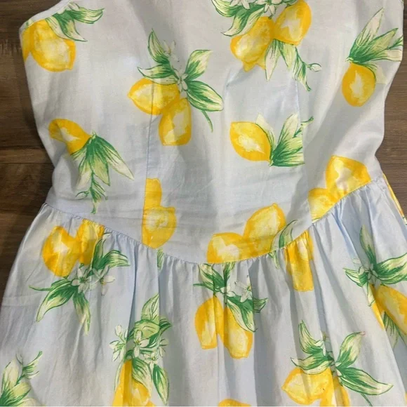 GAP Lemon Print Summer Women’s Midi Dress - Picture 3 of 4